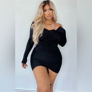 NWT- Curve accentuating ruched dress. SOLD OUT ONLINE!!!